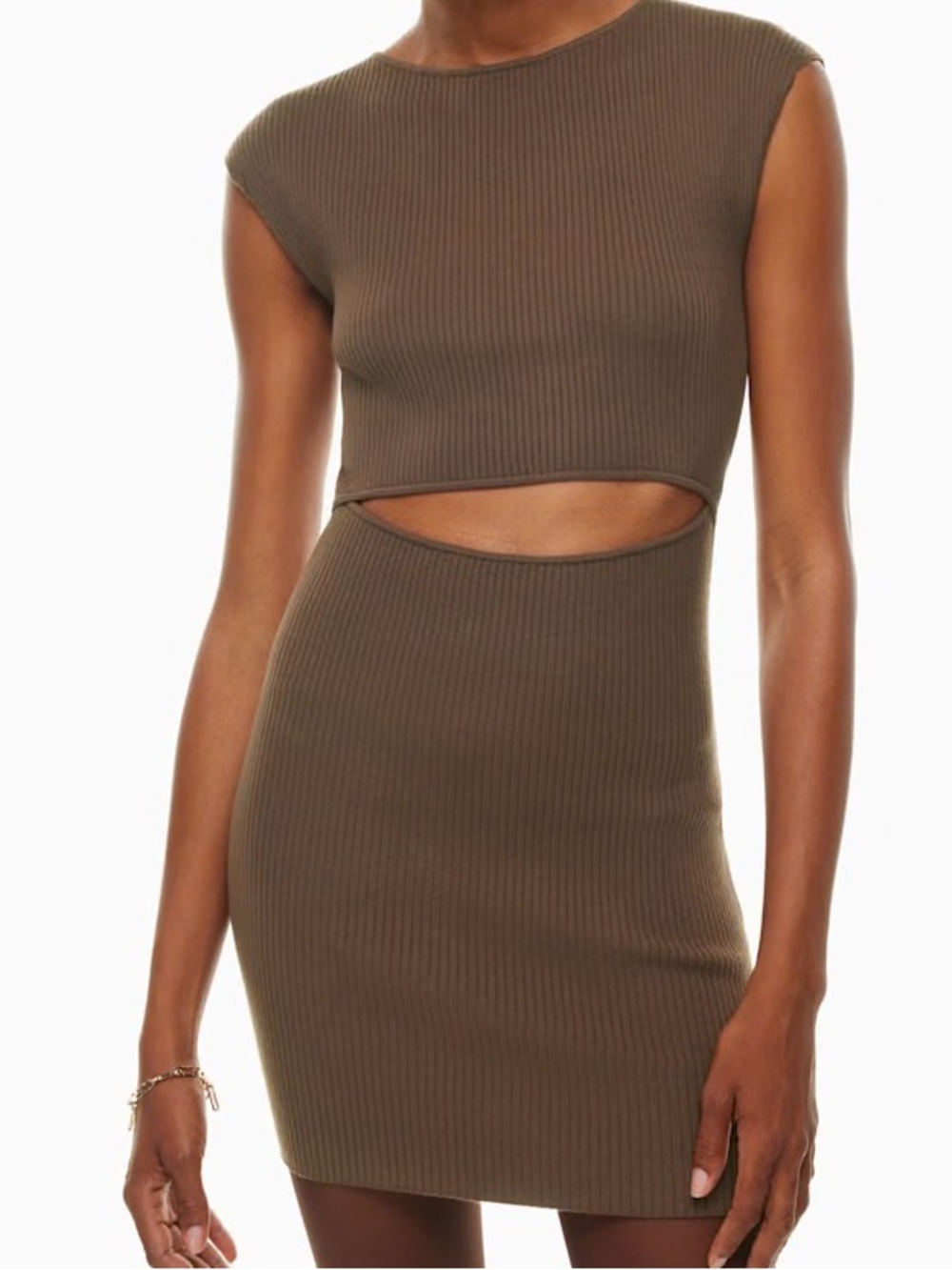 Aritzia Wilfred Cutout Knit Mini Dress